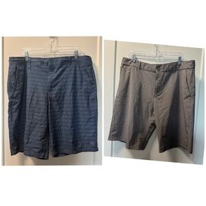 Set of 2 Men's Hang 10 Hybrid Athletic Swim Short Casual‎ Grey Blue Quick Dry 38